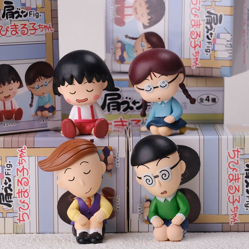 Anime Merchandise From Japan - 4 Pieces Kawaii Chibi Maruko Chan
