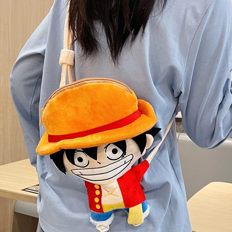 Anime Merchandise Bag - New One Piece Plush Shoulder Bag